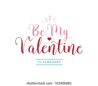Happy Valentines day typography. Vector text design. Usable for banners, greeting cards, gifts etc. 14 february 