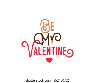Happy Valentines day typography. Vector text design. Usable for banners, greeting cards, gifts etc. 14 february 