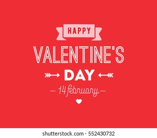 Happy Valentines day typography. Vector text design. Usable for banners, greeting cards, gifts etc. 14 february  