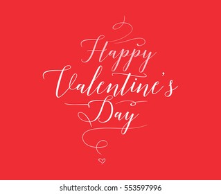 Happy Valentines day typography. Vector text design. Usable for banners, greeting cards, gifts etc. 14 february 