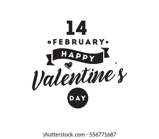Happy Valentines day typography. Vector text design. Usable for banners, greeting cards, gifts etc. 14 february