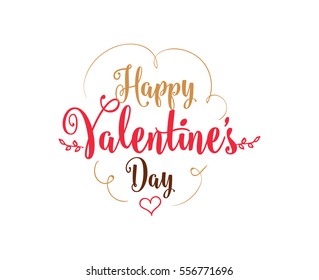 Happy Valentines day typography. Vector text design. Usable for banners, greeting cards, gifts etc. 14 february