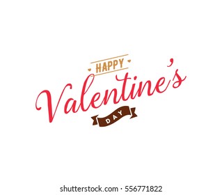 Happy Valentines day typography. Vector text design. Usable for banners, greeting cards, gifts etc. 14 february