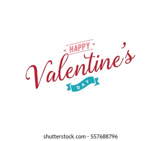 Happy Valentines day typography. Vector text design. Usable for banners, greeting cards, gifts etc. 14 february