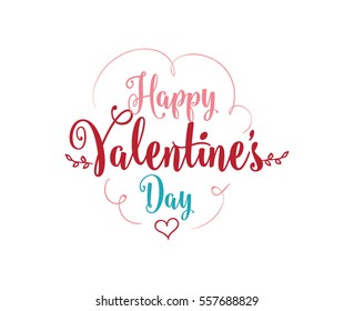 Happy Valentines day typography. Vector text design. Usable for banners, greeting cards, gifts etc. 14 february