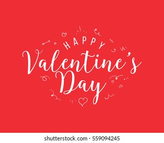 Happy Valentines day typography. Vector text design. Usable for banners, greeting cards, gifts etc. 14 february