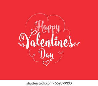 Happy Valentines day typography. Vector text design. Usable for banners, greeting cards, gifts etc. 14 february