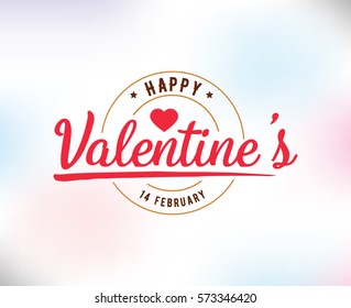 Happy Valentines day typography. Vector text design. Usable for banners, greeting cards, gifts etc. 14 february