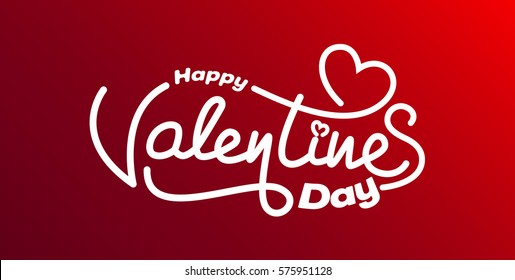 Happy valentines day Typography Vector Illustration 