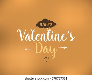 Happy Valentines day typography. Vector text design. Usable for banners, greeting cards, gifts etc. 14 february