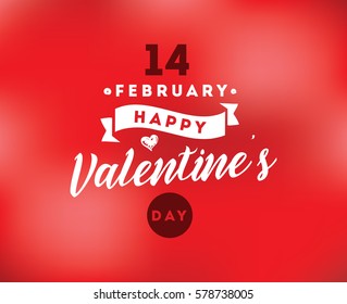 Happy Valentines day typography. Vector text design. Usable for banners, greeting cards, gifts etc. 14 february