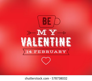 Happy Valentines day typography. Vector text design. Usable for banners, greeting cards, gifts etc. 14 february