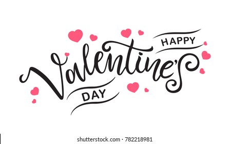 Happy Valentines Day Typography Vector Design Stock Vector (Royalty ...