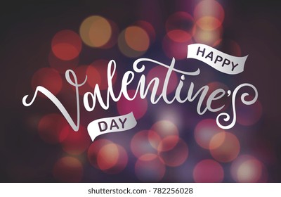 Happy Valentines Day typography vector design for greeting cards and poster.   Design template celebration. Vector illustration.