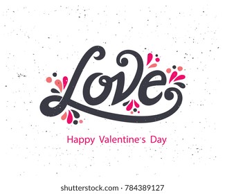Happy Valentines Day typography vector design for greeting cards and poster. Design template celebration. Love text on a white background. Vector illustration.