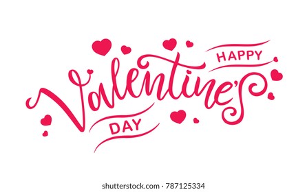 Happy Valentines Day typography vector design for greeting cards and poster. Valentines Day text on a white background. Design template celebration. Vector illustration.