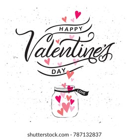 Happy Valentines Day typography vector design for greeting cards and poster. Valentines Day text on a white background. Design template celebration. Vector illustration.