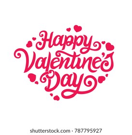 Happy Valentines Day typography vector design for greeting cards and poster. Valentines Day text on a white background. Design template celebration. Vector illustration.