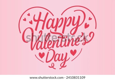 Happy Valentines Day typography vector illustration design. Valentines Day lettering greeting card poster template 