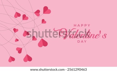 Happy Valentine's Day typography vector illustration. Romantic Template design for celebrating Valentine's Day on 14 February