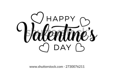 Happy Valentine's Day Typography Vector Design