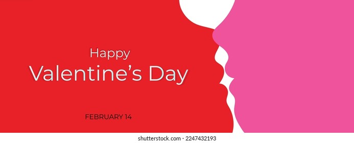 Happy Valentines Day Vactor illustration art in Holiday or Banner Card Design or Heart Love