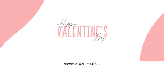 Happy Valentine's Day!, Valentine background. Valentines day vector banner template. Valentines day design with white space for text and hearts elements in pink and white background. 