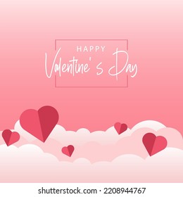 Happy valentine's day. happy valentine with love on the background. valentine's greetings card