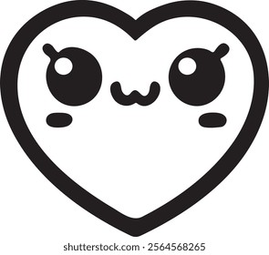 Happy Valentine's Day, Happy Vector, Valentine's Day, 14 February, greetings, card, love, heart, heart vector, text, emoji, cute heart, heart icon, love vector, silhouette, icon, symbol, smiling.