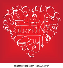 Happy valentines day vector