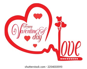 Happy Valentines Day Vector Art. valentines day graphic design. Happy Valentines Day Clipart Vector.