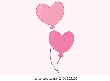 Happy Valentines day vector art cute decorations. 