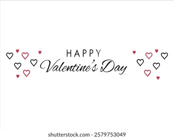 Happy valentine's day vector art.