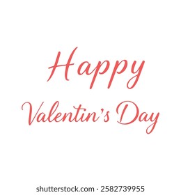 Happy valentine's day vector art illustration beautiful typography 