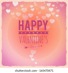 Happy Valentine's Day Vector Background with Typography