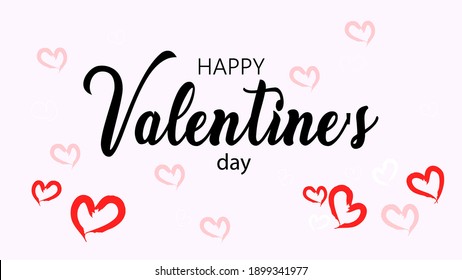 Happy Valentine's Day vector background design. Happy Valentine's Day vector illustration template. 