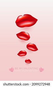 Happy Valentine's day vector background, poster, banner or card. Be my valentine greeting card design