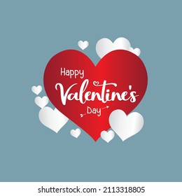 Happy Valentine's Day vector background.