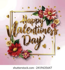 Happy Valentines Day Vector Background