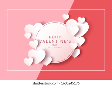 happy valentine's day vector banner design