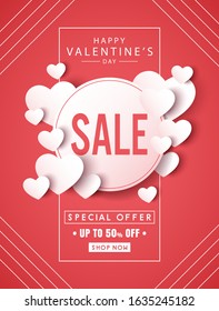 happy valentine's day vector banner design