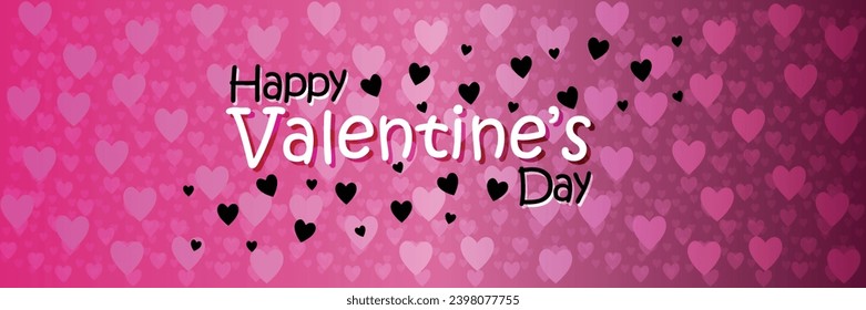 Fröhlicher Valentinstag. Vektorbanner, Grußkarte, Flayer, Poster mit Text Happy valentines Tag