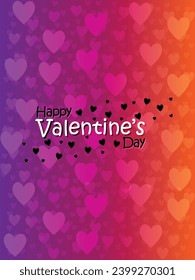 Happy valentines day. Vector banner, greeting card, flayer, poster,  with text Happy valentines day