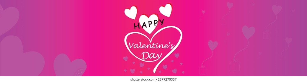 Fröhlicher Valentinstag. Vektorbanner, Grußkarte, Flayer, Poster mit Text Happy valentines Tag