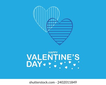 Happy valentines day. Vector banner, greeting card, flayer, poster,  with text Happy valentines day