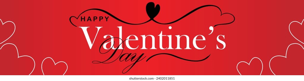 Fröhlicher Valentinstag. Vektorbanner, Grußkarte, Flayer, Poster mit Text Happy valentines Tag