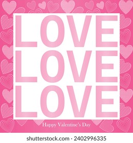 Happy valentines day. Vector banner, greeting card, flayer, poster,  with text Happy valentines day