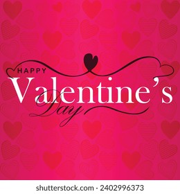 Happy valentines day. Vector banner, greeting card, flayer, poster,  with text Happy valentines day