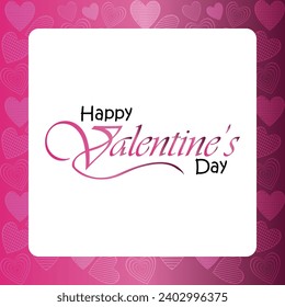 Happy valentines day. Vector banner, greeting card, flayer, poster,  with text Happy valentines day