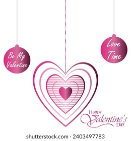 Happy valentines day. Vector banner, greeting card, flayer, poster,  with text Happy valentines day